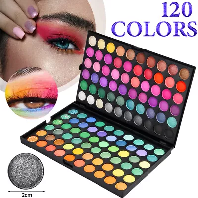 120 Colours Face Paint Eyeshadow Palette Makeup Make Up Kit Set Professional Box • £5.90