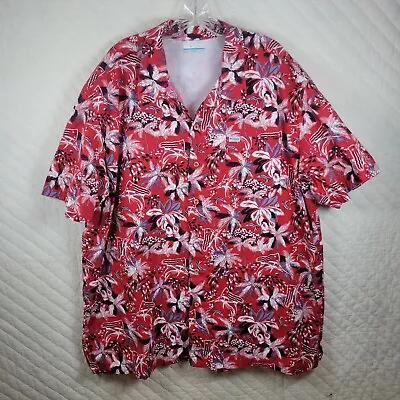 Columbia Shirt Mens XXL 2XL PFG Vented Fishing Omni Shade Marlin Print • $24.88