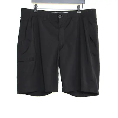Arizona Jeans Cargo Shorts Mens 40 Black Stretch Zip Pockets • $13.22