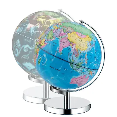 3 In 1 Illuminated World Globe With Stand For Home School Office Kids Children  • £40.99