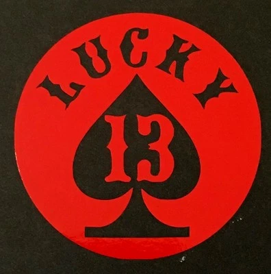 Lucky 13 Decal Sticker 14 Colors Car Spade Ford Chevy Honda Mazda VW JDM Vinyl • $2.95