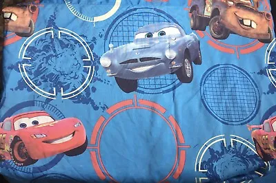 Disney Pixar Cars 2 Pc.Twin Sheet Set Flat And Fitted Washed Cars 2 • $29