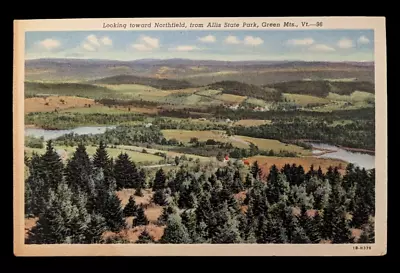 Vintage Postcard Green Mountains Vermont Allis State Park Curteich Linen • $4.99