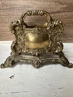 Vintage Solid Brass Letter/ Napkin Holder # 7287 • $75