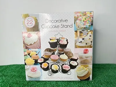 Decorative Metal Cupcake Stand With Star Handle  3 Tier - Holds 22 Cupcakes • £10