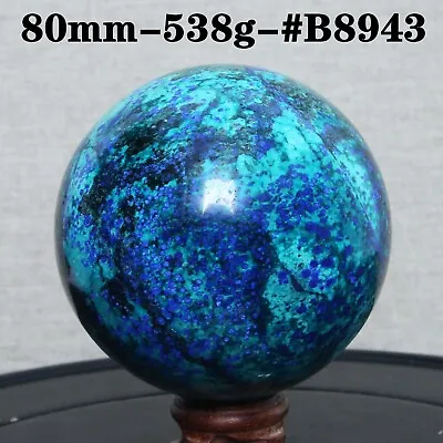 B8943-Natural Rare Quartz Azurite、malachite Mineral Sphere Crystal Ball Healing • $268