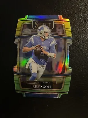 2021 Select Jarred Goff Yellow Black Prizm Concourse Die-Cut #13 Lions V922 • $1.50