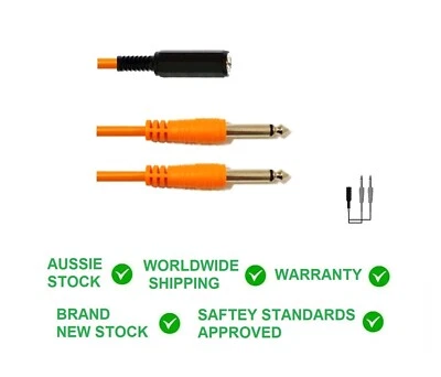 $36.95 • Buy SHOCK ELECTRONIX 40  1/4  TRS/ 2x TS Splitter Roland V-Drums Trigger Audio Cable