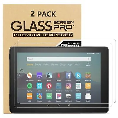 Tablet Tempered Glass Screen Protector For Amazon Fire 7/HD 8/HD10/HD 8 10 Plus • £7.98