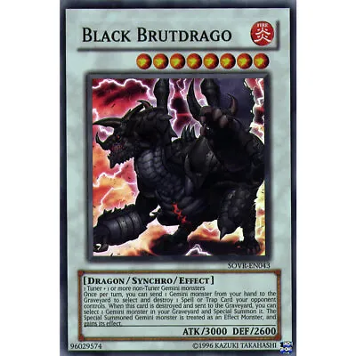 Black Brutdrago SOVR-EN043 Yu-Gi-Oh! Card Super Rare Unlimited Edition • £19.95