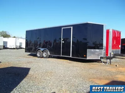 8 X 24 New Enclosed Carhauler Trailer Cargo Black Car Hauler LED 5k Axles 8.5X24 • $8995