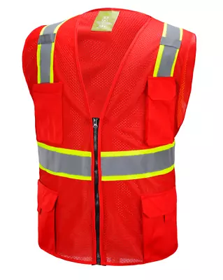 £11.90 • Buy Red Two Tones Safety Vest ,With Multi-Pocket Tool
