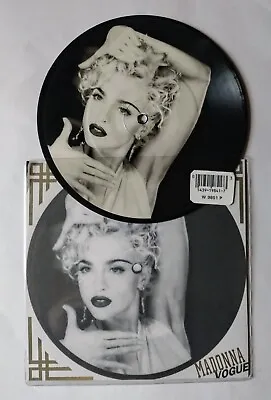 Madonna Vogue Picture Disc 7  Uk 45 Vinyl  + Free Custom Made Pic Inset / Wallet • £49
