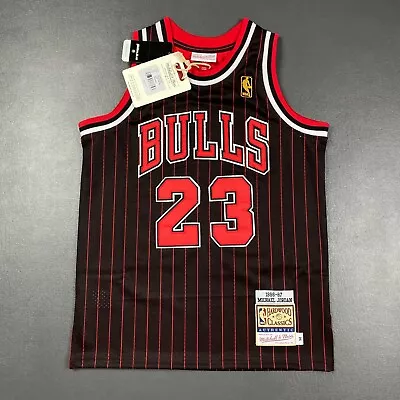 100% Authentic Michael Jordan Mitchell Ness 96 97 Bulls Jersey M 10/12 Youth Boy • $123.25