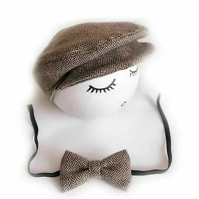 Flat Cap And Bow Ties Baby Newborn Grey Tweed Cute Boy Kit Accessory Photo New • £5.93