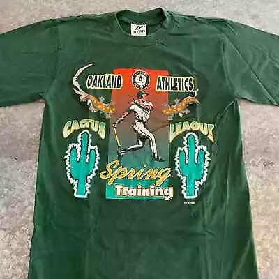 Vintage 2000 Oakland Athletics A's Cactus League Spring Training T-Shirt Medium • $35