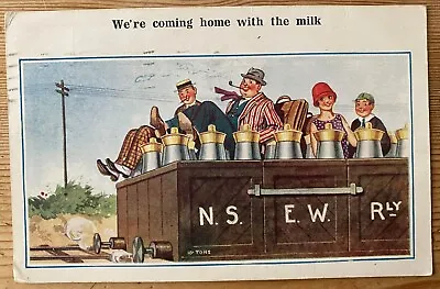 £4.50 • Buy We're Coming Home With The Milk, Inter-Art Co Comique Postcard Posted 1928