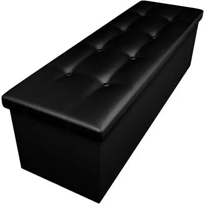 Camabel 43 Inch Folding Storage Ottoman Bench Cube 43 X 15 X 15 Inches Black  • $88.88