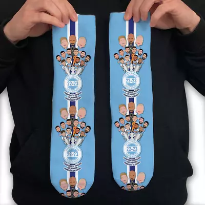 City Treble Winners 2023 Socks Etc Mens Womens Kids Sizes Manchester Man • £12.99