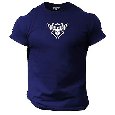 Military Eagle T Shirt Gym Clothing Bodybuilding Training Workout Boxing MMA Top • £10.99