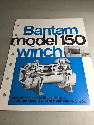 $13.99 • Buy Bantam, Koehring Model 150 Winch Sales Brochure, Literature