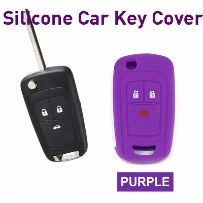 $9.50 • Buy Silicone Car Key Cover Protector Fits For Holden Cruze Flip 3-Button Purple