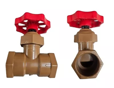 3/4'' Inline Slip In PVC Ball Globe Brown Valve Octagonal Handle Water Shut-Off  • $12.99