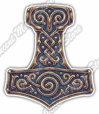 Mjolnir Thor Hammer Amulet Celtic Car Bumper Window Vinyl Sticker Decal 4 X5  • $3.85