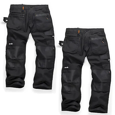 £59.90 • Buy Scruffs Ripstop TWIN PACK Trade Work Trousers Black Holster Pocket Various Sizes