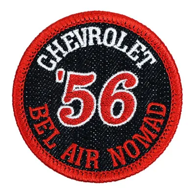 1956 Chevrolet Bel Air Nomad Embroidered Patch - Black Denim/Red Iron-On Sew-On • $13.99