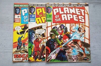 Set X3 Planet Of The Apes Comics Issues #6/8/9 (1974) UK Marvel Bronze Age • £9.99