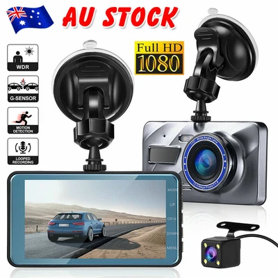 $41.39 • Buy Dual Lens 4'' 1080P HD 170° Car DVR Dash Cam Front &Rear Camera Video Recorder