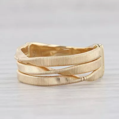 Marco Bicego Marrakech Collection Ring 18k Yellow Gold Twist Bands Size 6 • $799.99