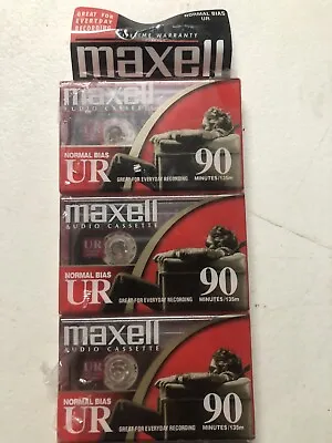 Maxell LN 90 Cassette Tape Lot 3 Vintage Sealed Brand New 😎 • $27.99