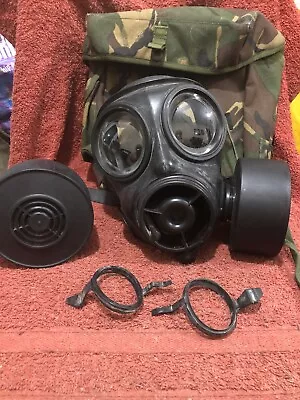 British Army Avon S10 Respirator Gas Mask - 2 Canisters - Case - Size 3 • £55