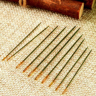 10Pcs/Set Leather Canvas Sewing Stitching Needles Leathercraft Repair DIY Tools • $6.88