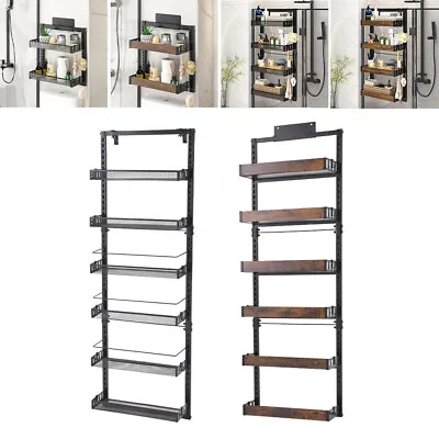 6 Tier Kitchen Rack Herbs Spice Jar Storage Cabinet Over Door Wall Mounted Shelf • £14.95