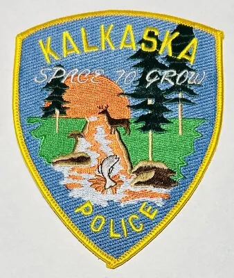 Kalkaska Michigan Large 5” POLICE Embroidered Patch Badge  “ Space To Grow” • $17.99