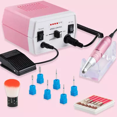 Professional Electric Nail Drill File Manicure Machine Acrylic Pedicure Tool Kit • $15.99