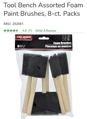 $7.99 • Buy 8 Pcs Foam Brush Tool Bench Paint For Projects👩‍🎨🖌️🖼️🎨