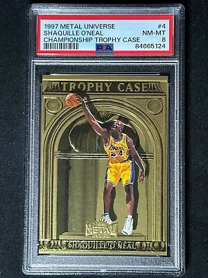 1997 Metal Universe Championship Trophy Case Shaquille O'Neal #4 PSA Graded Card • $129.95