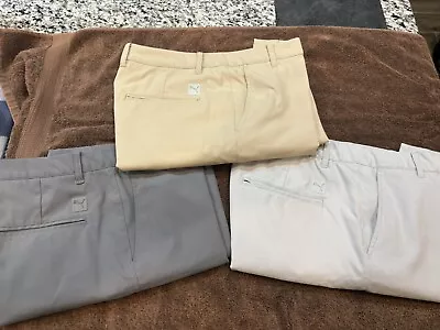3 Pair Of Puma Mens Golf Shorts - Size 33 • $75
