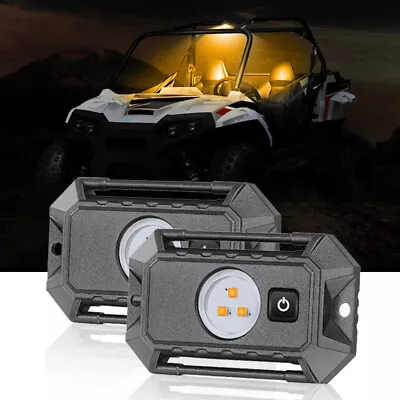 For Polaris Ranger RZR XP 1000 2PC Amber Universal Roll Bar Mount LED Dome Light • $29.98