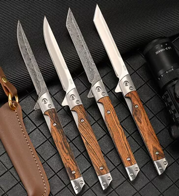 122# Outdoor Camping Hunting Tactical Survival Vintage Folding Pocket Knife Tool • $14.99