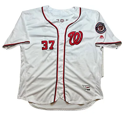 Stephen Strasburg #37 Washington Nationals Jersey Size 56 White Button Up • $32.50