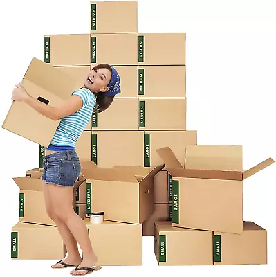 Moving Boxes Kit – 25 Moving Boxes Large/Medium/Small Plus Supplies • $84.99