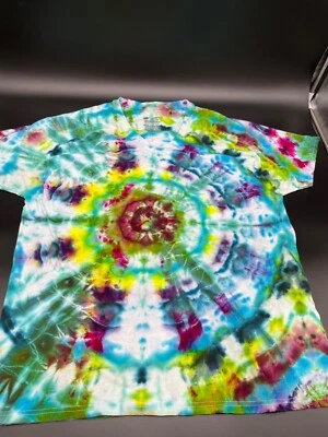 $17.99 • Buy Ice Dye Tie Dye XL Hanes V-neck T- Shirt, Handmade #7141