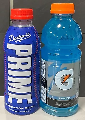 Prime Hydration LA Dodgers V2 Bottle & Gatorade Cool Blue Rare USA Import • £14.99