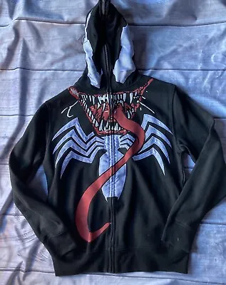 Black Venom Zip Up Over The Face Hoodie Unisex Small • $50