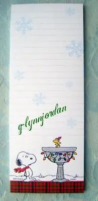 Peanuts Snoopy Holiday Season Magnetic Notepad Shopping To Do List Nwop #4 • $4.79
